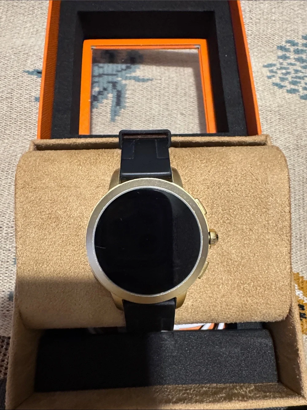 Tory Burch Black and Gold-Tone Touchscreen Smartwatch